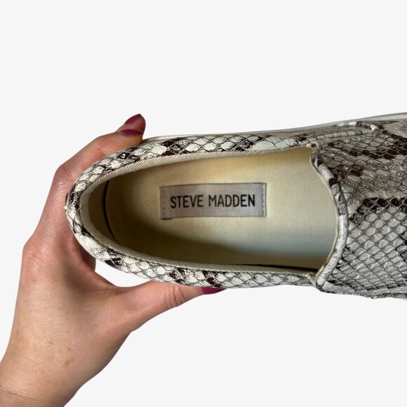 Steve Madden Gills Snakeskin Print Platform Slip-On Sneakers Womens Size 6.5M - Picture 8 of 9